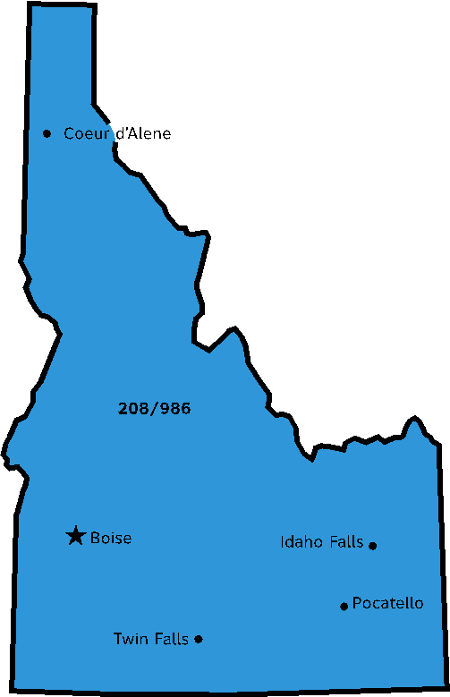 Idaho 10 digit dialing